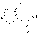 4-甲基-1,2,3-噻二唑-5-羧酸分子式结构图