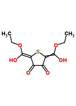 3,4-二羟基噻吩-2,5-二甲酸二乙酯分子式结构图