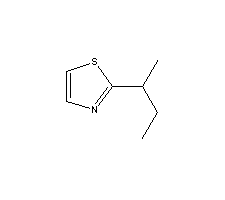 2-仲丁基噻唑分子式结构图