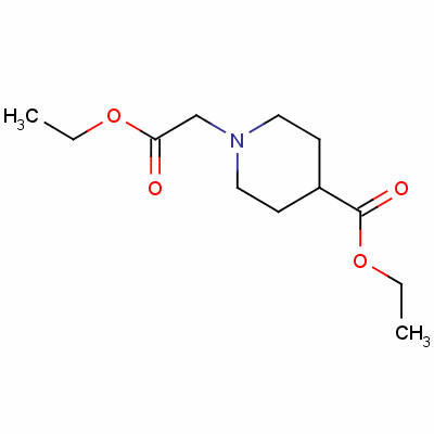 N-乙酸乙酯-4-哌啶甲酸乙酯分子式结构图