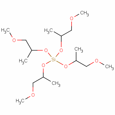 四(2-甲氧基-1-甲基乙基)硅酸酯分子式结构图