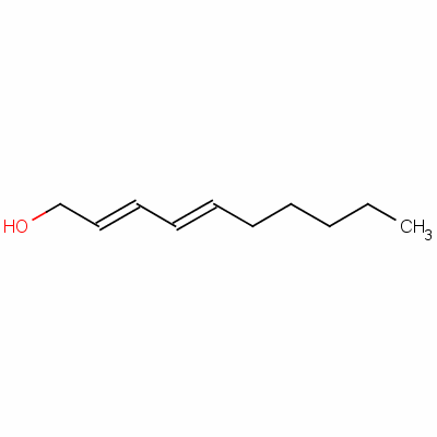 (2E,4E)-2,4-癸二烯醇分子式结构图