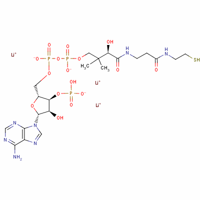 辅酶A三锂盐分子式结构图