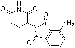 3-氨基-N-(2,6-二氧代-3-哌啶基)邻苯二甲酰亚胺分子式结构图