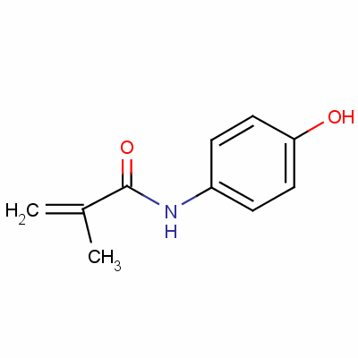 4'-羟基-2-甲基丙烯酰苯胺分子式结构图