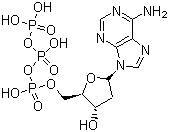 2'-脱氧腺苷 5'-三磷酸酯分子式结构图