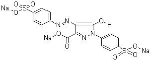 食用柠檬黄分子式结构图