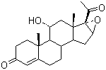 11a-羟基-16,17a-环氧孕酮分子式结构图