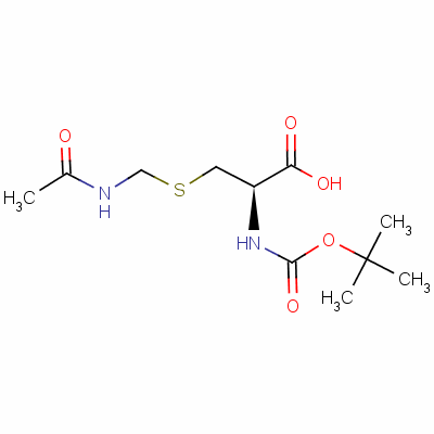 S-乙酰胺基甲基-N-叔丁氧羰基-L-半胱氨酸分子式结构图