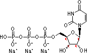 尿苷三磷酸三钠盐分子式结构图