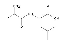 DL-丙氨酸-DL-亮氨酸分子式结构图