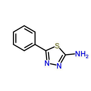 2-氨基-5-苯基-1,3,4-噻二唑分子式结构图