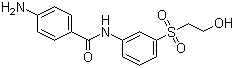 4-氨基-N-[3-(2-羟乙基)磺酰基]苯基苯甲酰胺分子式结构图