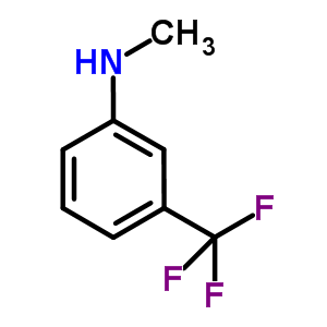 N-甲基-3-三氟甲基苯胺分子式结构图