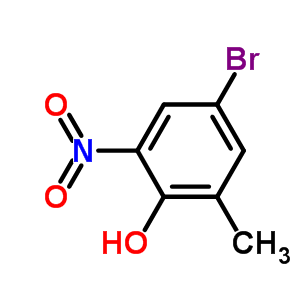 4-溴-2-甲基-6-硝基苯酚分子式结构图