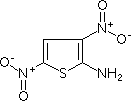 3,5-二硝基-2-氨基噻吩分子式结构图