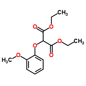 (2-甲氧基苯氧基)丙二酸二乙酯分子式结构图