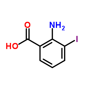 2-氨基-3-碘苯甲酸分子式结构图