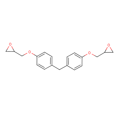 2,2'-[亚甲基双(对苯氧基亚甲基)]双环氧乙烷分子式结构图