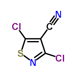 3,5-二氯异噻唑-4-甲腈分子式结构图