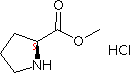 L-脯氨酸甲酯盐酸盐分子式结构图