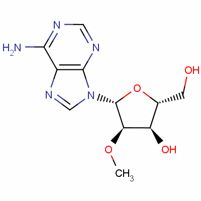 2'-O-甲基腺苷分子式结构图