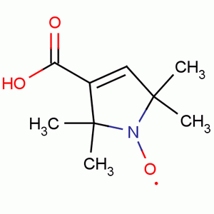 2,2,5,5-四甲基-3-吡啉-1-氧基-3-羧酸分子式结构图