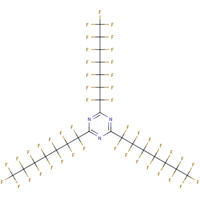 2,4,6-三(全氟庚基)-1,3,5-三嗪分子式结构图