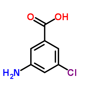 3-氨基-5-氯苯甲酸分子式结构图