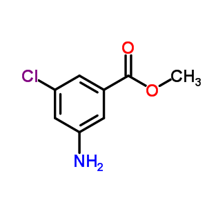 3-氨基-5-氯苯甲酸甲酯分子式结构图