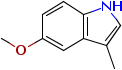 5-甲氧基-3-甲基-1H-吲哚分子式结构图