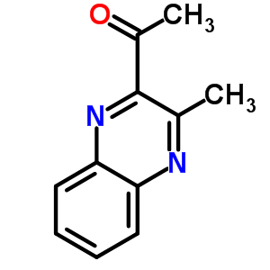 1-(3-甲基-2-喹喔啉基)乙酮分子式结构图