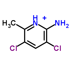 2-氨基-3,5-二氯-6-甲基吡啶分子式结构图
