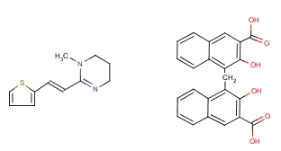 双羟萘酸噻嘧啶分子式结构图