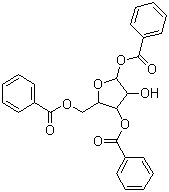 1,3,5-三苯甲酰基-α-D-呋喃核糖分子式结构图