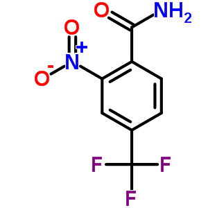 2-硝基-4-三氟甲基苯甲酰胺分子式结构图