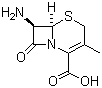 7-氨基-3-甲基-8-氧代-5-硫杂-1-氮杂双环[4.2.0]辛-2-烯-2-甲酸分子式结构图