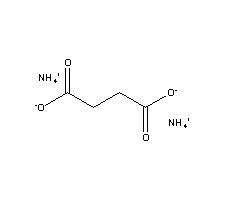 丁二酸铵分子式结构图