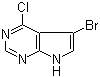 5-溴-4-氯-7H-吡咯并[2,3-d]嘧啶分子式结构图