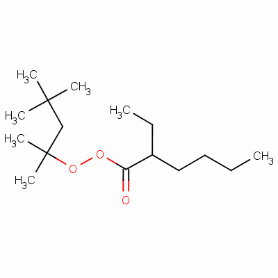 1,1,3,3-四甲基丁基过氧化-2-乙基己酸酯分子式结构图