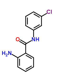 2-氨基-N-(3-氯苯基)苯甲酰胺分子式结构图