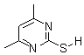 4,6-二甲基-2-巯基嘧啶分子式结构图