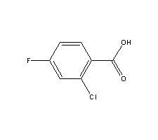 2-氯-4-氟苯甲酸分子式结构图