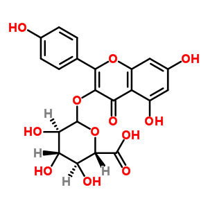 山奈酚葡萄糖醛酸苷分子式结构图