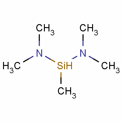 二(二甲氨基)甲基一氢硅烷分子式结构图