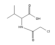 氯乙酰基-L-缬氨酸分子式结构图