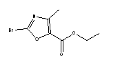 2-溴-4-甲基噻唑-5-甲酸乙酯分子式结构图