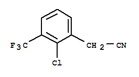 [2-氯-3-（三氟甲基）苯基]乙腈分子式结构图