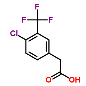 4-氯-3-三氟甲基苯乙酸分子式结构图