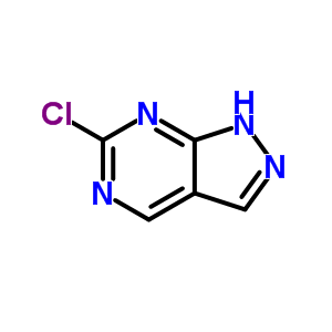 6-氯-1H-吡唑并[3,4-D]嘧啶分子式结构图